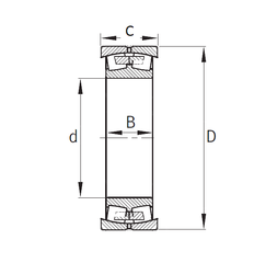 Vòng bi tang trống tự lựa 2 dãy F-809280 PRL FAG