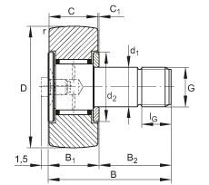 Vòng bi cầu tiếp xúc 305424 KOYO