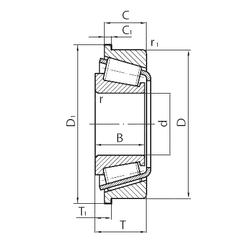 Vòng bi côn NP401015/NP212181 Timken