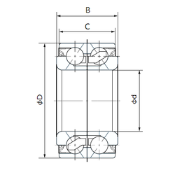 Vòng bi cầu tiếp xúc V1-38BVV07-22G NACHI