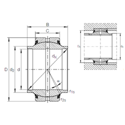 Khớp nối xuyên tâm GE 45 HO-2RS INA