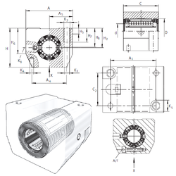 Vòng bi cầu tịnh tiến KGSNS20-PP-AS INA