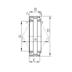 Vòng bi cầu tiếp xúc SDA0102 KBC