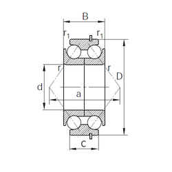 Vòng bi cầu tiếp xúc SDA0103 KBC