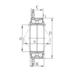 Vòng bi cầu tiếp xúc SDA0106 KBC