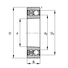 Vòng bi cầu 2 dãy tự lựa 2212K2RSTVHC3 FAG