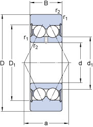 Vòng bi 305707 C-2RS1 SKF